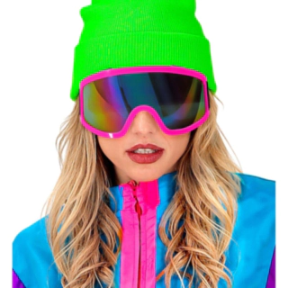 80-talls Retro Skibriller Neonrosa