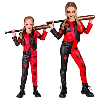 Harlekin Barnekostyme Rød og Svart