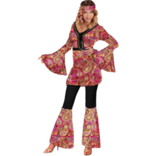 Hippiejente Kostyme Lyserosa