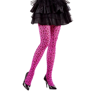 Leopard Strømpebukser Rosa
