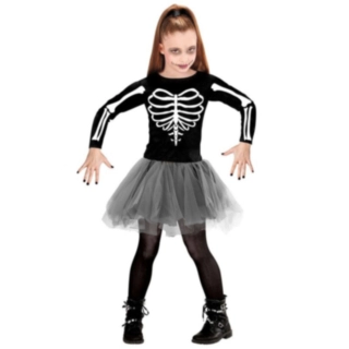 Ballerina Skjelett Barnekostyme