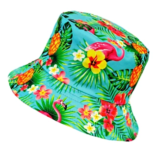 Flamingo Hawaii Bøttehatt Turkis