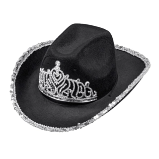 Tiara Cowboyhatt Svart