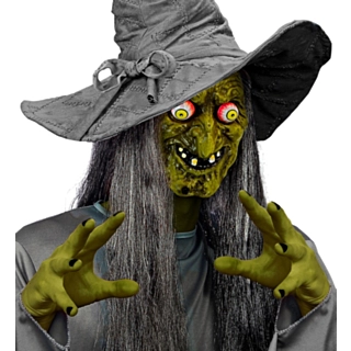 Heks Maske med Rullende Øyne