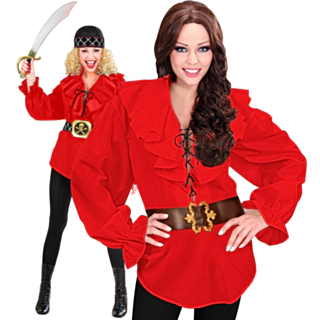 Piratbluse Rød