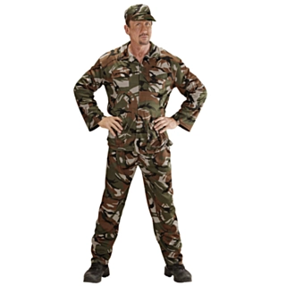 Militær Soldat Kostyme