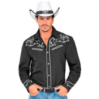 Cowboy Skjorte Sort