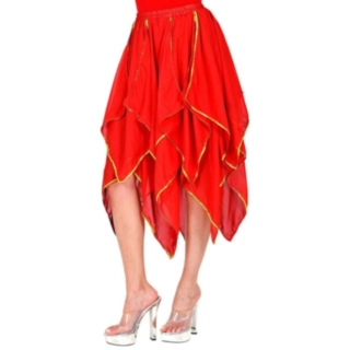Chiffon Skjørt Rød