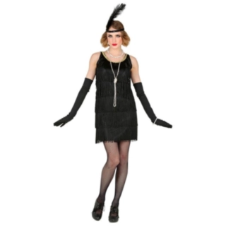 Flapper Kjole Svart