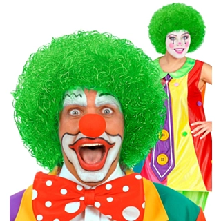 Klovne Afro Parykk Grønn