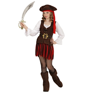 Karabisk Piratjente Barnekostyme