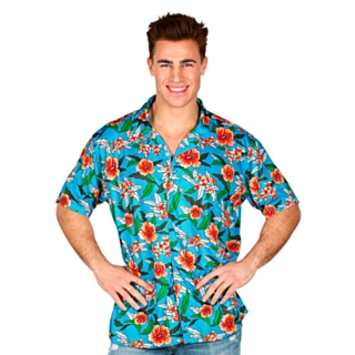 Hawaiiskjorte Blå Blomster