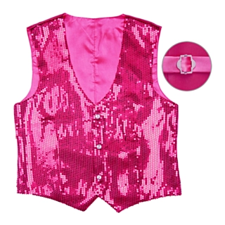 Glittervest Rosa