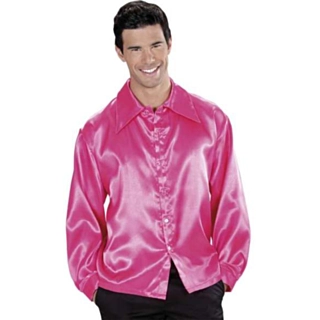 Satengskjorte Rosa