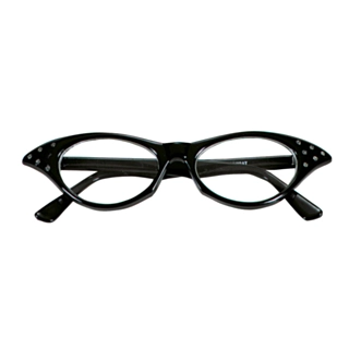 50-talls Cateye Briller Svart