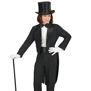 Deluxe Tailcoat Barnekostyme Svart