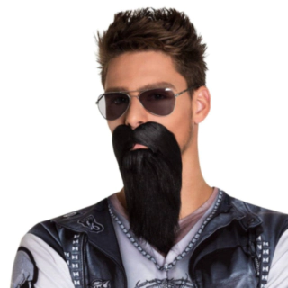 Biker Skjegg Svart