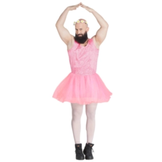 Mannlig Ballerina Kostyme Lyserosa