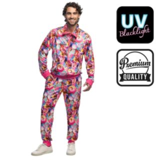 Dancing Dude UV Treningsdress Kostyme Rosa