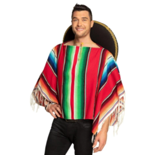 Meksikansk Poncho Rød