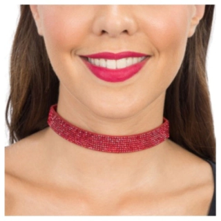 Glitter Choker Rød