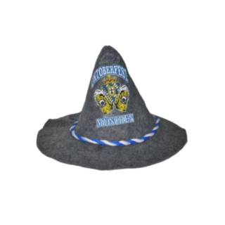 Oktoberfest-hatt grå