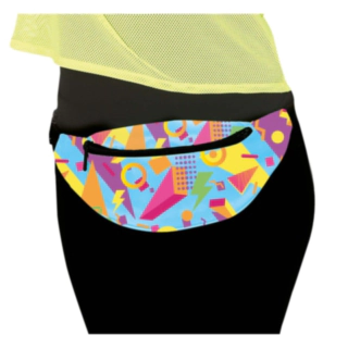 80-talls Neonprint Belteveske Lyseblå