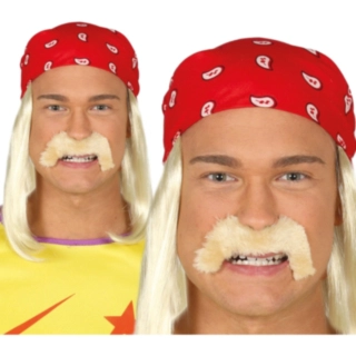 Wrestler Parykk med Bandana og Bart