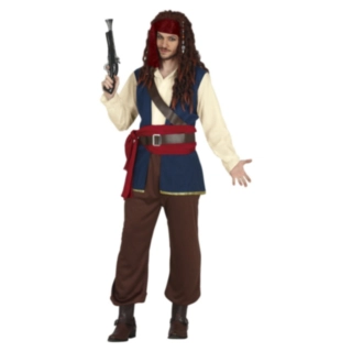 Karibisk Piratkostyme Blå