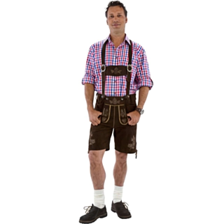 Lederhosen Deluxe Kort Mørkebrun