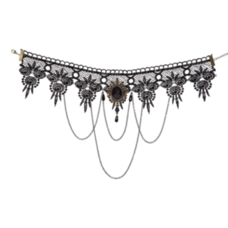 Gotisk blondechoker svart