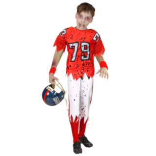 Amerikansk Fotballspiller Zombie Barnekostyme