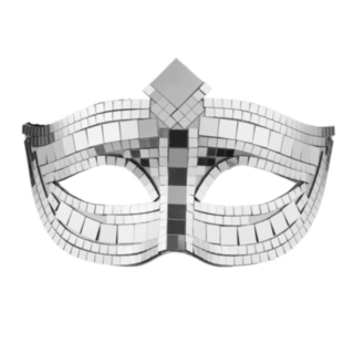 Disco øyemaske sølv