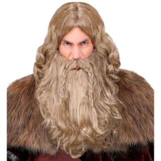 Vikingparykk med skjegg