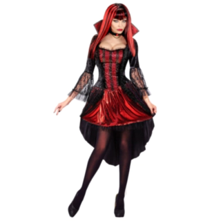 Gotisk Vampyrinne Kostyme