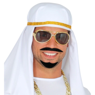 Selvklebende sheik skjeggsett svart