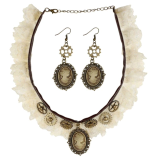 Steampunk Choker & Øredobber