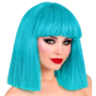 Showgirl-parykk turkis