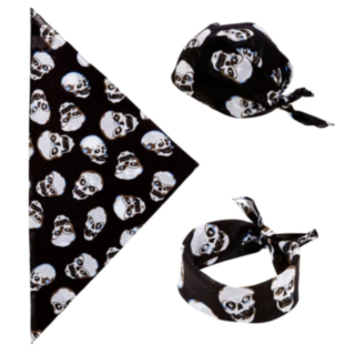Bandana med hodeskaller svart