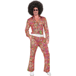 60-talls paisley slengbukser lyserosa