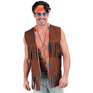 Hippie frynsevest brun