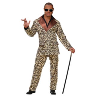 Pimp Leopardmønster Kostyme