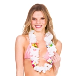 Hawaii Blomster Krans Hvit