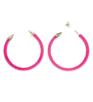 80-talls Hoops Øreringer Neonrosa