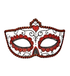 Day Of The Dead Øyemaske Svart og Rød