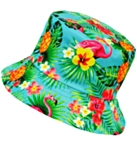 Flamingo Hawaii Bøttehatt Turkis