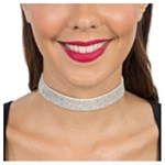 Glitter Choker Sølv