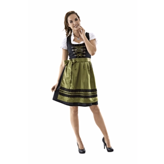 Dirndl Midi Grønn og Svart